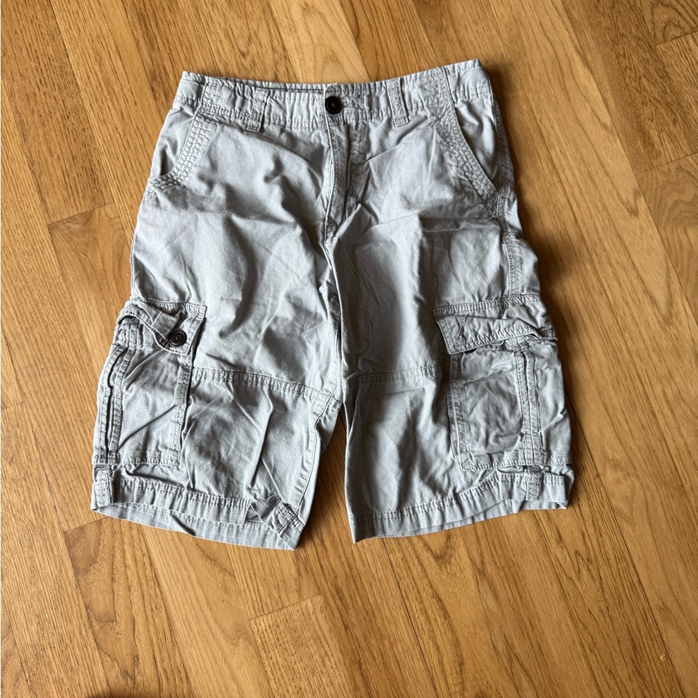 Urban Pipeline Light Grey Classic Length Cargo Shorts - Boy's Size 16